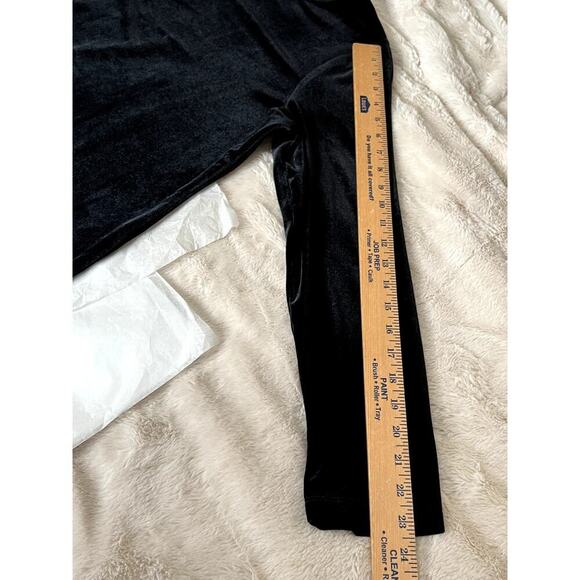 Chico's Travelers womens size 2 tunic black velvet stretch, holiday parties - Picture 4 of 6